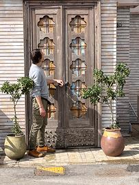 Porta Portone in legno ferro battuto 1800