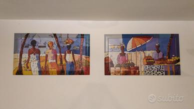 quadri con cornice tema africa