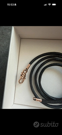 Bracciale Dodo in oro rosa e pelle Marrone
