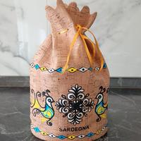 SACCHETTO IN SUGHERO SCRITTA SARDEGNA SOUVENIR