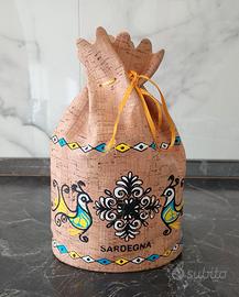 SACCHETTO IN SUGHERO SCRITTA SARDEGNA SOUVENIR