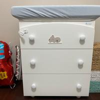 Lettino più fasciatoio . Azzurra design.