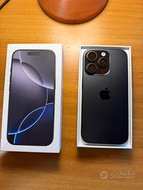 iphone 16 pro, 256 gb nero titanio