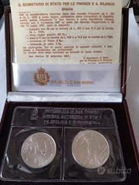 SAN MARINO 1987 - DITTICO LIRE 500 + 1.000 ARGENTO