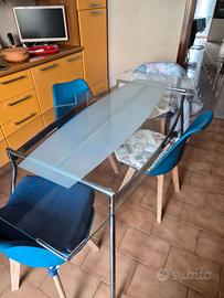 Tavolo in vetro temperato 180x85