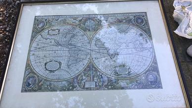 Quadro con Cartina Mondo