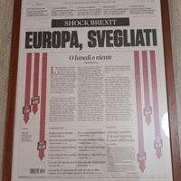 Quadro giornale SHOCK Brexit Il Sole 24 ore