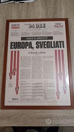 Quadro giornale SHOCK Brexit Il Sole 24 ore