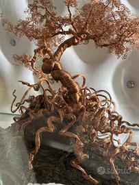 Fatto a mano rame ulivo opera d’arte