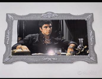 Quadro Tony Montana - Scarface Cornice Decorata