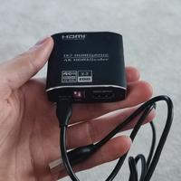 Splitter HDMI 4K con OUT2 scaler 1080p