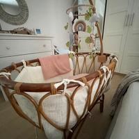 Culla vimini con materasso