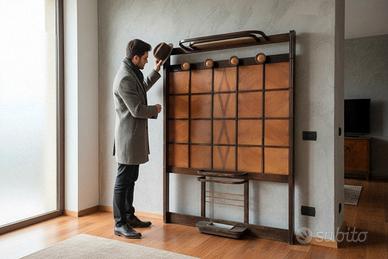 Appendiabiti Art Déco con portaombrelli anni '30