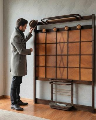 Appendiabiti Art Déco con portaombrelli anni '30