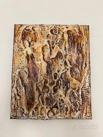 Quadro astratto materico stucco e acrilico