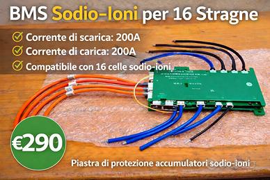 BMS per accumulo batteria al sodio con cablaggio
