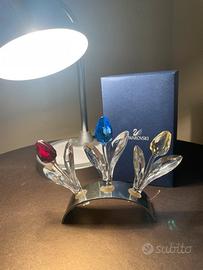 Set Swarovski di 3 tulipani grandi con supporto