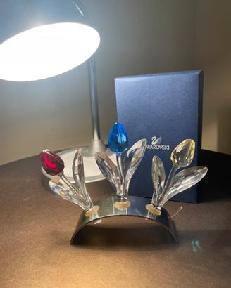 Set Swarovski di 3 tulipani grandi con supporto