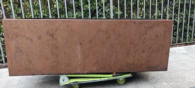 vasca in corten con piastra base