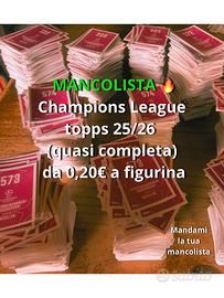 Mancolista (quasi completa) Champions League 25/26