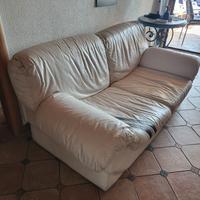 DIVANO  PELLE BIANCA