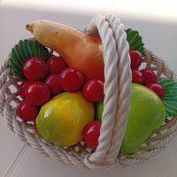 Cestino di frutta in porcellana 