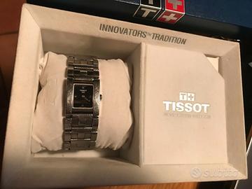 Orologio TISSOT schermo nero bracciale acciaio