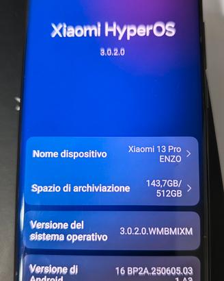 XIAOMI  13 PRO 12gb ram+ 512gb rom