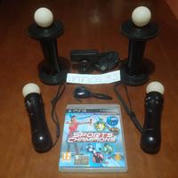 Kit Ps3 2xMOVE+2xManubri+Auricolari+Eye Cam+Gioco