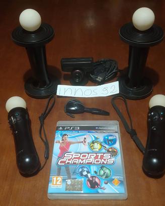Kit Ps3 2xMOVE+2xManubri+Auricolari+Eye Cam+Gioco