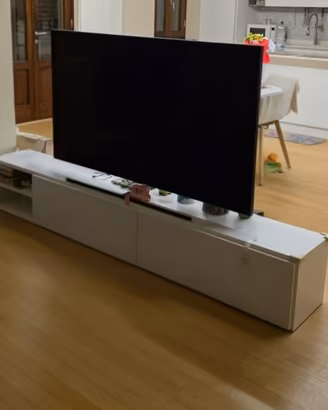 Mobile TV moderno Bianco 180 cm - Estetico 2 Lati