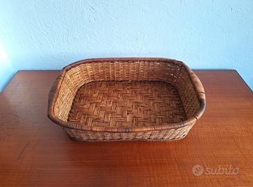 🧺 Cesto Vintage in Midollino Intrecciato BOHO 🤍