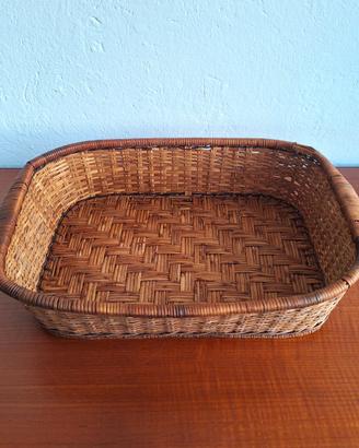 🧺 Cesto Vintage in Midollino Intrecciato BOHO 🤍