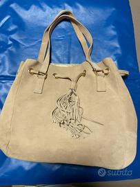 Borsa a sacco scamosciata