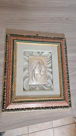 quadro cornice legno con madonna in Argento