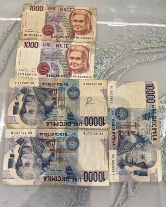 Banconote varie in lire