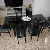 6° sedie laccate  schienale Alto