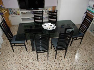 6° sedie laccate  schienale Alto