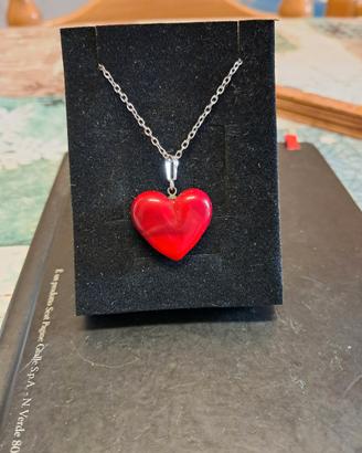 Cuore Rosso San Valentino in vetro di Murano