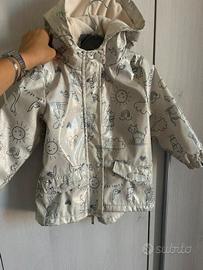 Parka impermeabile e imbottito bambina