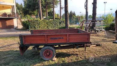 rimorchio agricolo 35 q.li trazionato, ribaltabile