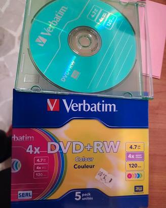 6 PZ VERBATIM DVD RW 4.7 GB 120 MIN 4X SPEED