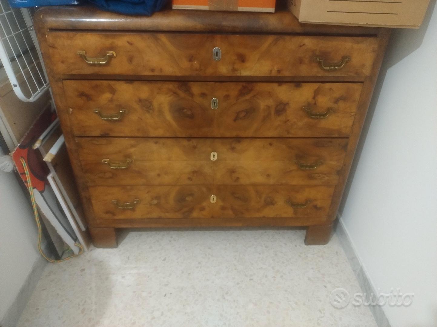 Comó Art decò radica di noce con comodino - Arredamento e Casalinghi In ...