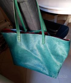 Borsa in cavallino verde