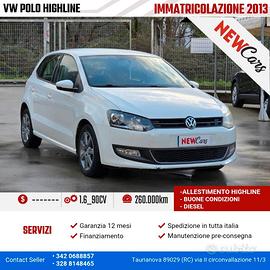 Volkswagen Polo 1.6 TDI 90CV DPF 5 porte Highline