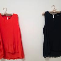 Camicia plissettata senza maniche 