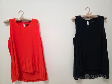 Camicia plissettata senza maniche 