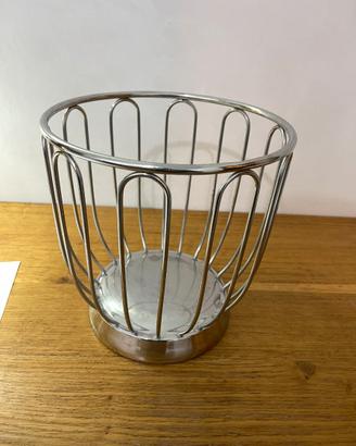 Cesto portafrutta Alessi inox 18/10 vintage