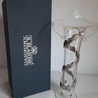 vaso di cristallo e argento - Il Blasone Argento