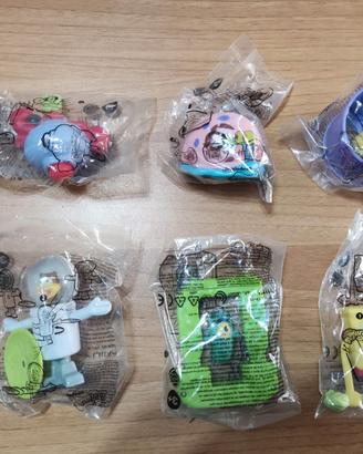 6 Acton Figures Spongebob Burger King 2016